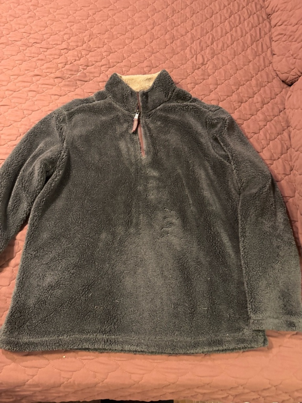 True Grit Men's Gray Fleece Quarter-Zip Pullover
